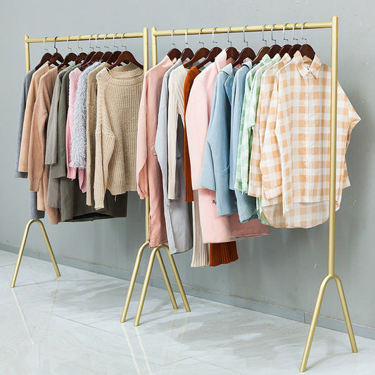 Glam Entryway Coat Rack Metal Framed Hanging Rail Coat Hanger for Living Room Clearhalo 'Entry & Mudroom Furniture' 'furn' 'furn_hall_tree_coat_racks' 'Furniture' 'Hall Trees & Coat Racks' 'hall_tree_coat_racks' 6525090