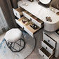 Glass/Stone Top Make-up Vanity Solid Wood Vanity Dressing Table with Storage Drawers