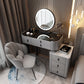 Glass/Stone Top Make-up Vanity Solid Wood Vanity Dressing Table with Storage Drawers