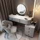 Glass/Stone Top Make-up Vanity Solid Wood Vanity Dressing Table with Storage Drawers