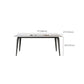 Industrial Rectangle Dining Table White Stone Top Dinette Table with Metal Legs Clearhalo 'Dining Tables & Seating' 'Dining Tables' 'dining_table' 'furn' 'furn_dining_table' 'Furniture' 'Kitchen & Dining Furniture' 6525269