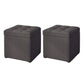 Modern Dark Grey Square Pouf Cotton Tear Resistant Pouf for Living Room Dark Gray 2 Piece Set Clearhalo 'furn' 'furn_ottomans_poufs' 'Furniture' 'Living Room Furniture' 'Ottomans & Poufs' 'ottomans_poufs' 6525297