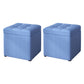 Modern Dark Grey Square Pouf Cotton Tear Resistant Pouf for Living Room Dark Blue 2 Piece Set Clearhalo 'furn' 'furn_ottomans_poufs' 'Furniture' 'Living Room Furniture' 'Ottomans & Poufs' 'ottomans_poufs' 6525320