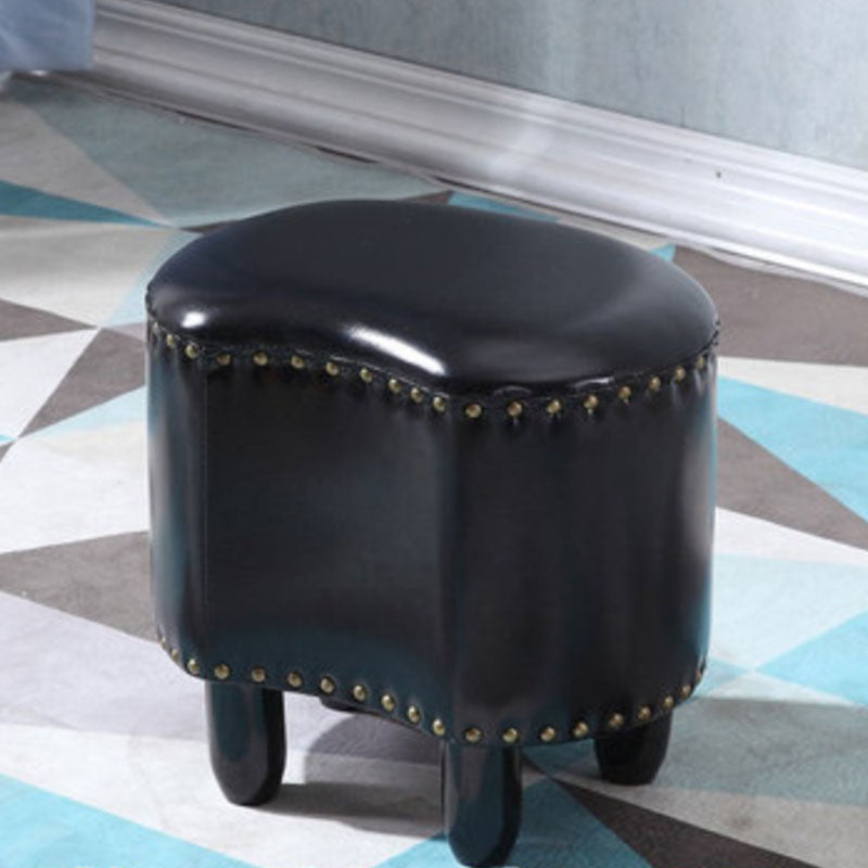 Modern Coffee Standard Leather Specialty Standard for Living Room Black 1 Piece Clearhalo 'furn' 'furn_ottomans_poufs' 'Furniture' 'Living Room Furniture' 'Ottomans & Poufs' 'ottomans_poufs' 6525327