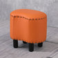 Modern Coffee Standard Leather Specialty Standard for Living Room Orange 1 Piece Clearhalo 'furn' 'furn_ottomans_poufs' 'Furniture' 'Living Room Furniture' 'Ottomans & Poufs' 'ottomans_poufs' 6525338