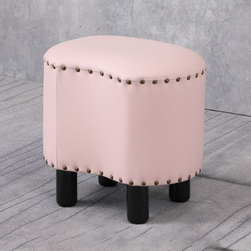 Modern Coffee Standard Leather Specialty Standard for Living Room Pink 1 Piece Clearhalo 'furn' 'furn_ottomans_poufs' 'Furniture' 'Living Room Furniture' 'Ottomans & Poufs' 'ottomans_poufs' 6525340