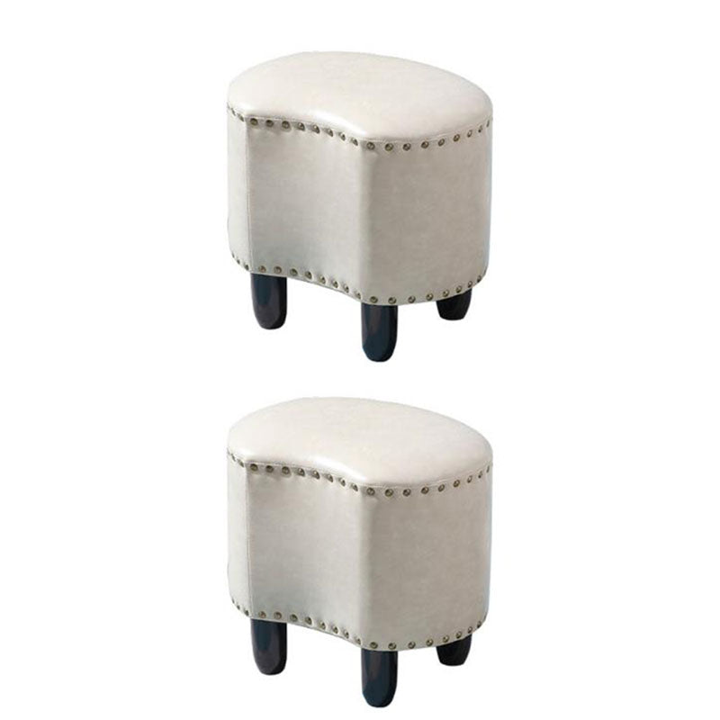 Modern Coffee Standard Leather Specialty Standard for Living Room Grey 2 Piece Set Clearhalo 'furn' 'furn_ottomans_poufs' 'Furniture' 'Living Room Furniture' 'Ottomans & Poufs' 'ottomans_poufs' 6525343