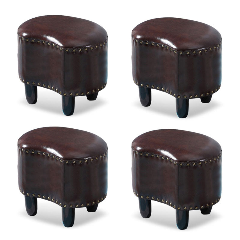 Modern Coffee Standard Leather Specialty Standard for Living Room Coffee 4 Piece Set Clearhalo 'furn' 'furn_ottomans_poufs' 'Furniture' 'Living Room Furniture' 'Ottomans & Poufs' 'ottomans_poufs' 6525348