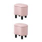Modern Coffee Standard Leather Specialty Standard for Living Room Pink 2 Piece Set Clearhalo 'furn' 'furn_ottomans_poufs' 'Furniture' 'Living Room Furniture' 'Ottomans & Poufs' 'ottomans_poufs' 6525350