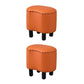 Modern Coffee Standard Leather Specialty Standard for Living Room Orange 2 Piece Set Clearhalo 'furn' 'furn_ottomans_poufs' 'Furniture' 'Living Room Furniture' 'Ottomans & Poufs' 'ottomans_poufs' 6525355