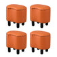 Modern Coffee Standard Leather Specialty Standard for Living Room Orange 4 Piece Set Clearhalo 'furn' 'furn_ottomans_poufs' 'Furniture' 'Living Room Furniture' 'Ottomans & Poufs' 'ottomans_poufs' 6525356