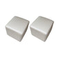 Mid-Century Modern Pouf Ottoman Genuine Leather Upholstered Solid Color Square Ottoman Light Gray 2 Piece Set Clearhalo 'furn' 'furn_ottomans_poufs' 'Furniture' 'Living Room Furniture' 'Ottomans & Poufs' 'ottomans_poufs' 6525390