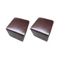 Mid-Century Modern Pouf Ottoman Genuine Leather Upholstered Solid Color Square Ottoman Dark Brown 2 Piece Set Clearhalo 'furn' 'furn_ottomans_poufs' 'Furniture' 'Living Room Furniture' 'Ottomans & Poufs' 'ottomans_poufs' 6525396
