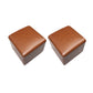 Mid-Century Modern Pouf Ottoman Genuine Leather Upholstered Solid Color Square Ottoman Brown 2 Piece Set Clearhalo 'furn' 'furn_ottomans_poufs' 'Furniture' 'Living Room Furniture' 'Ottomans & Poufs' 'ottomans_poufs' 6525398