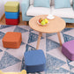 Contemporary Pouf Ottoman Fabric Upholstered Solid Color Square Ottoman Clearhalo 'furn' 'furn_ottomans_poufs' 'Furniture' 'Living Room Furniture' 'Ottomans & Poufs' 'ottomans_poufs' 6525403