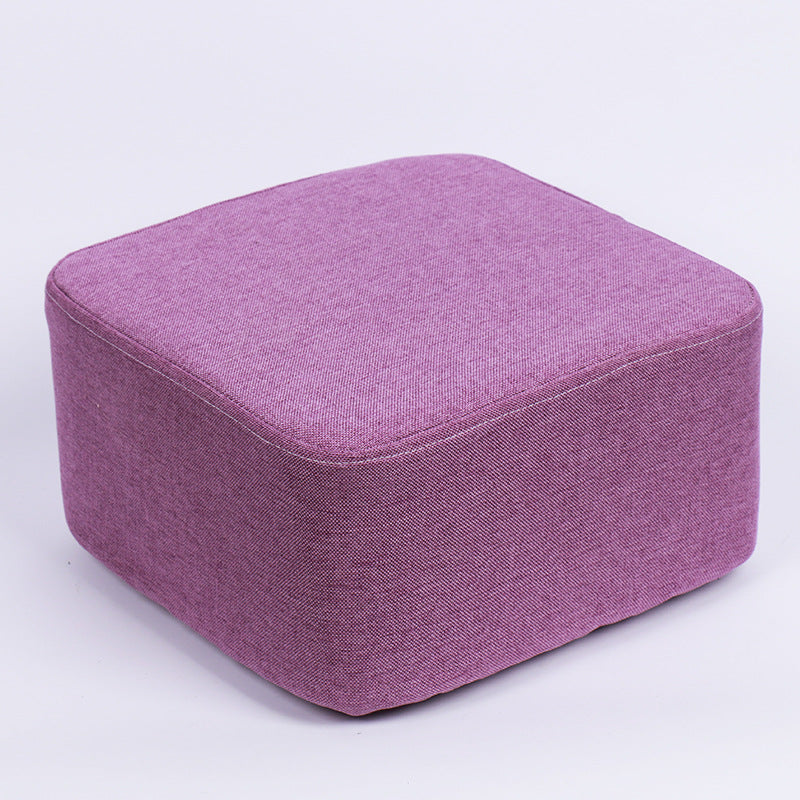 Contemporary Pouf Ottoman Fabric Upholstered Solid Color Square Ottoman Violet 1 Piece Clearhalo 'furn' 'furn_ottomans_poufs' 'Furniture' 'Living Room Furniture' 'Ottomans & Poufs' 'ottomans_poufs' 6525407