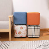 Contemporary Pouf Ottoman Fabric Upholstered Solid Color Square Ottoman Clearhalo 'furn' 'furn_ottomans_poufs' 'Furniture' 'Living Room Furniture' 'Ottomans & Poufs' 'ottomans_poufs' 6525408