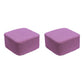 Contemporary Pouf Ottoman Fabric Upholstered Solid Color Square Ottoman Violet 2 Piece Set Clearhalo 'furn' 'furn_ottomans_poufs' 'Furniture' 'Living Room Furniture' 'Ottomans & Poufs' 'ottomans_poufs' 6525409