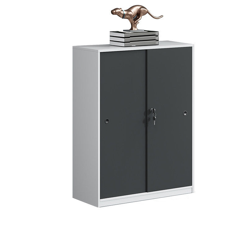 Industrial Style Vertical File Cabinet Wood Filing Cabinet with Locking Storage Grey Clearhalo 'Filing Cabinets' 'filling_cabinets' 'furn' 'furn_filling_cabinets' 'Furniture' 'Office Furniture' 6525454