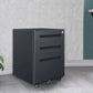 Industrial Metal Cabinet Locking Drawers Filing Cabinet with Wheels Black Straight Clearhalo 'Filing Cabinets' 'filling_cabinets' 'furn' 'furn_filling_cabinets' 'Furniture' 'Office Furniture' 6525490