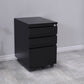 Industrial Metal Cabinet Locking Drawers Filing Cabinet with Wheels Black U-Shape Clearhalo 'Filing Cabinets' 'filling_cabinets' 'furn' 'furn_filling_cabinets' 'Furniture' 'Office Furniture' 6525491
