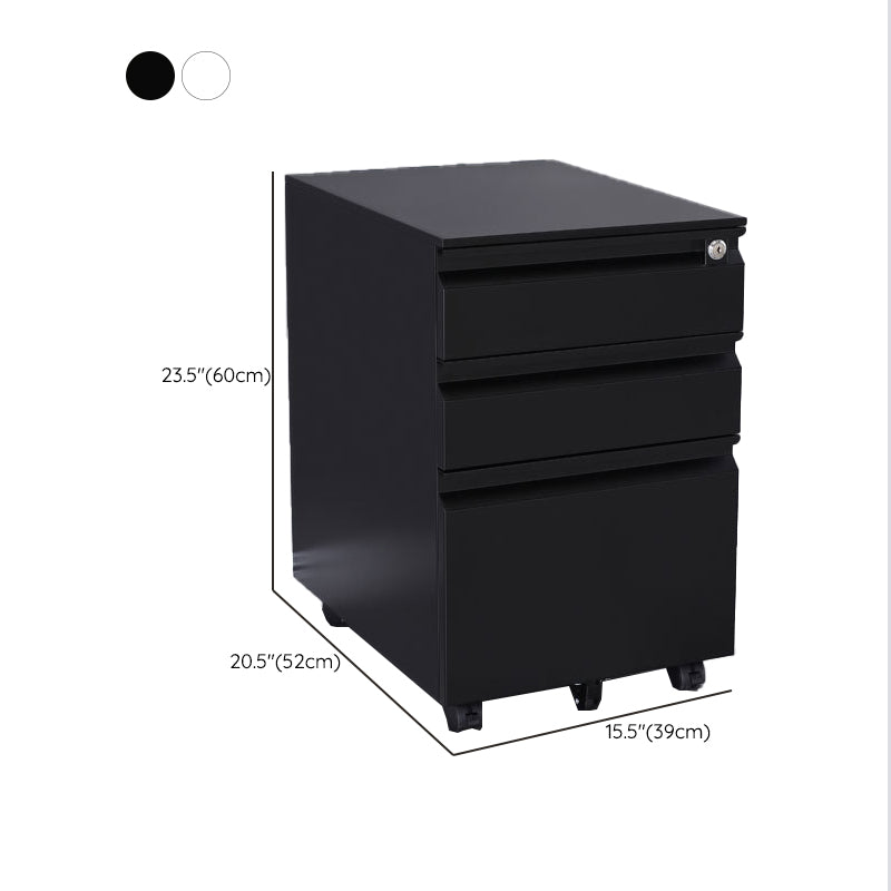 Industrial Metal Cabinet Locking Drawers Filing Cabinet with Wheels Clearhalo 'Filing Cabinets' 'filling_cabinets' 'furn' 'furn_filling_cabinets' 'Furniture' 'Office Furniture' 6525502