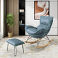 Luxury Leisure Home Rocker Chair Waterproof Chair for Living Room Rocking Chair with Ottomans Blue Clearhalo 'Chairs & Seating' 'furn' 'furn_rocking_chairs' 'Furniture' 'Living Room Furniture' 'Rocking Chairs' 'rocking_chairs' 6525624