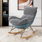 Luxury Leisure Home Rocker Chair Waterproof Chair for Living Room Rocking Chair Blue Houndstooth Clearhalo 'Chairs & Seating' 'furn' 'furn_rocking_chairs' 'Furniture' 'Living Room Furniture' 'Rocking Chairs' 'rocking_chairs' 6525626