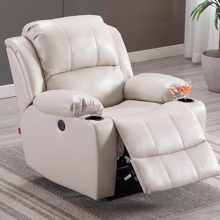 Solid Color Recliner Modern Home Theater Single Home Theater Recliner Clearhalo 'Chairs & Seating' 'furn' 'furn_recliners' 'Furniture' 'Living Room Furniture' 'Recliners' 6529194