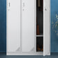 Hinged Wardrobe Cabinet with Mirror Contemporary Steel Wardrobe Armoire Clearhalo 'Armoires & Wardrobes' 'armoires_wardrobes' 'Bedroom Furniture' 'furn' 'furn_armoires_wardrobes' 'Furniture' 6529327