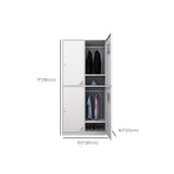 Hinged Wardrobe Cabinet with Mirror Contemporary Steel Wardrobe Armoire Clearhalo 'Armoires & Wardrobes' 'armoires_wardrobes' 'Bedroom Furniture' 'furn' 'furn_armoires_wardrobes' 'Furniture' 6529332