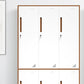 Hinged Wardrobe Armoire with Garment Rod Steel Wardrobe Cabinet
