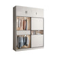 White Colour Wooden Wardrobe Cloth Rod Included Wardrobe Closet with Sliding Doors Armories & Top Cabinet Clearhalo 'Armoires & Wardrobes' 'armoires_wardrobes' 'Bedroom Furniture' 'furn' 'furn_armoires_wardrobes' 'Furniture' 6529360