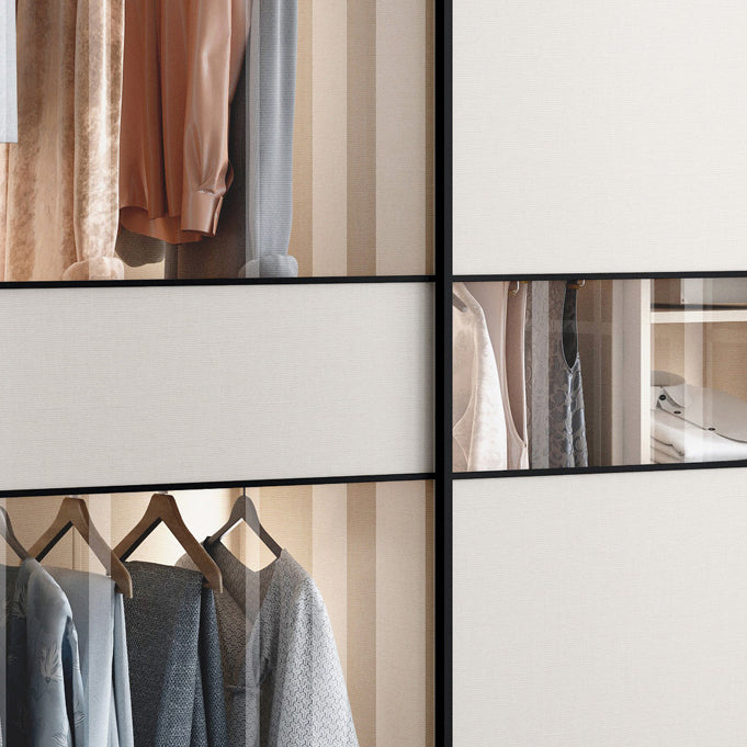 White Colour Wooden Wardrobe Cloth Rod Included Wardrobe Closet with Sliding Doors Clearhalo 'Armoires & Wardrobes' 'armoires_wardrobes' 'Bedroom Furniture' 'furn' 'furn_armoires_wardrobes' 'Furniture' 6529370