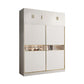 White Colour Wooden Wardrobe Modern Cloth Rod Included Wardrobe Closet