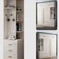 White Colour Wooden Wardrobe Modern Cloth Rod Included Wardrobe Closet