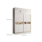 White Colour Wooden Wardrobe Modern Cloth Rod Included Wardrobe Closet