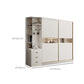 White Colour Wooden Wardrobe Modern Cloth Rod Included Wardrobe Closet