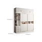 White Colour Wooden Wardrobe Modern Cloth Rod Included Wardrobe Closet