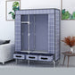 Matte Finish Wardrobe for Home Modern Style Storage Cabinet with Metal Frame