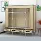 Matte Finish Wardrobe for Home Modern Style Storage Cabinet with Metal Frame