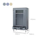 Matte Finish Wardrobe for Home Modern Style Storage Cabinet with Metal Frame
