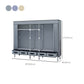 Matte Finish Wardrobe for Home Modern Style Storage Cabinet with Metal Frame