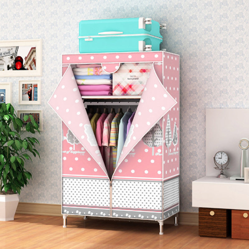 Asta di stoffa del guardaroba in metallo in stile contemporaneo incluso l'armadio per la casa