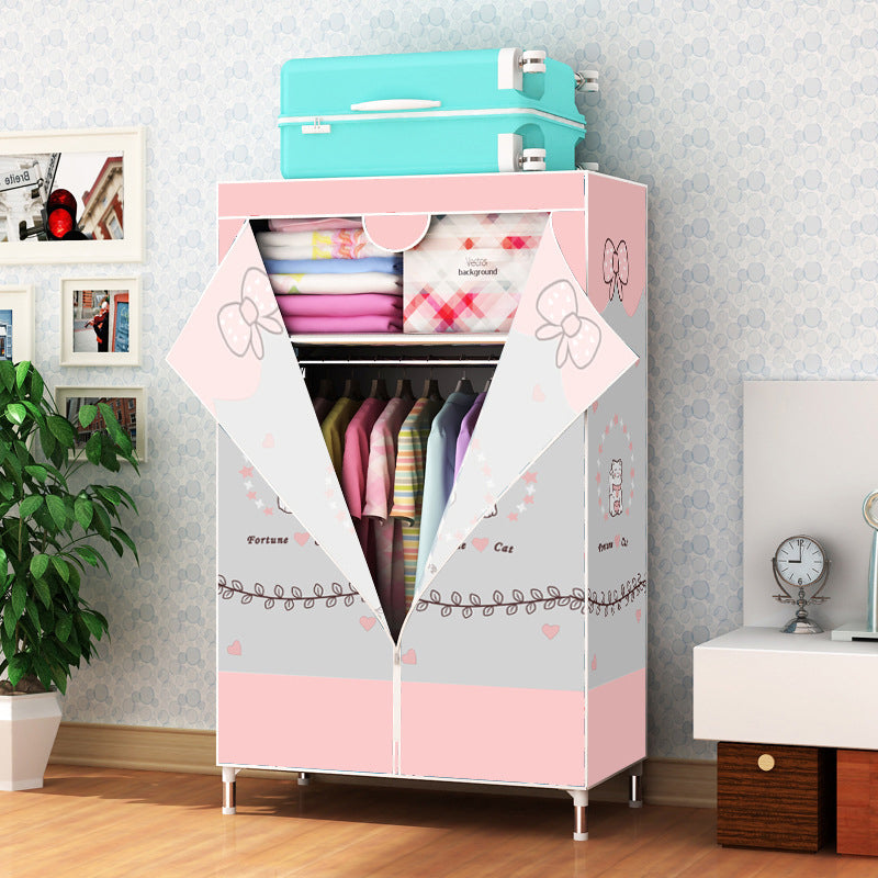 Asta di stoffa del guardaroba in metallo in stile contemporaneo incluso l'armadio per la casa