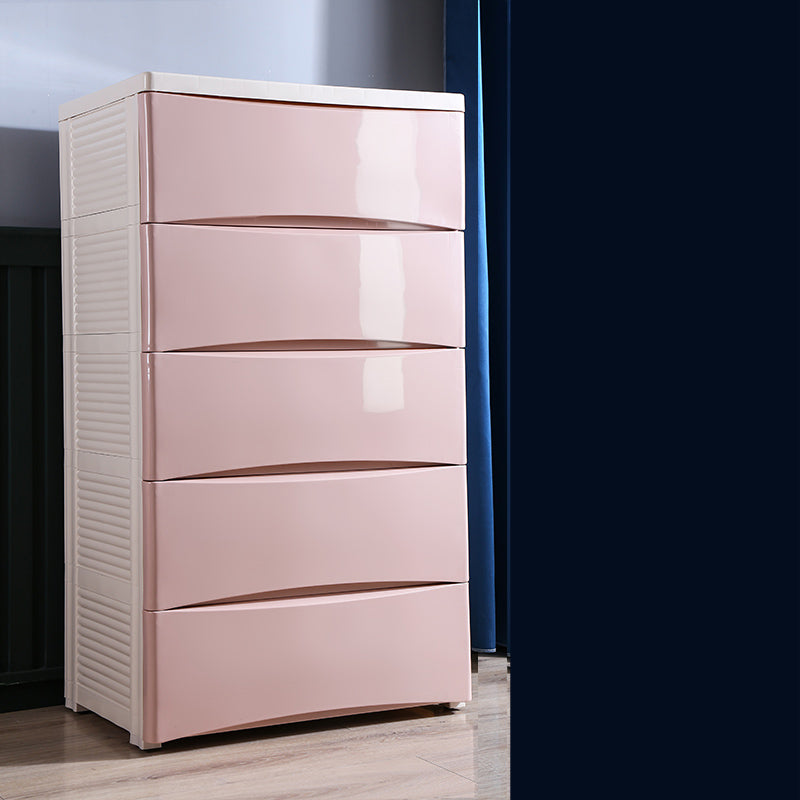 Plastic Polished Finish Storage Cabinet Contemporary Cabinet with Drawers