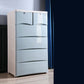 Plastic Polished Finish Storage Cabinet Contemporary Cabinet with Drawers
