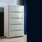 Plastic Polished Finish Storage Cabinet Contemporary Cabinet with Drawers