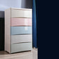 Plastic Polished Finish Storage Cabinet Contemporary Cabinet with Drawers