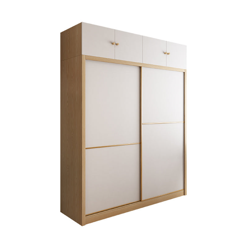 Couche de tissu moderne en bois contemporain inclus le placard de garde-robe pour chambre à coucher